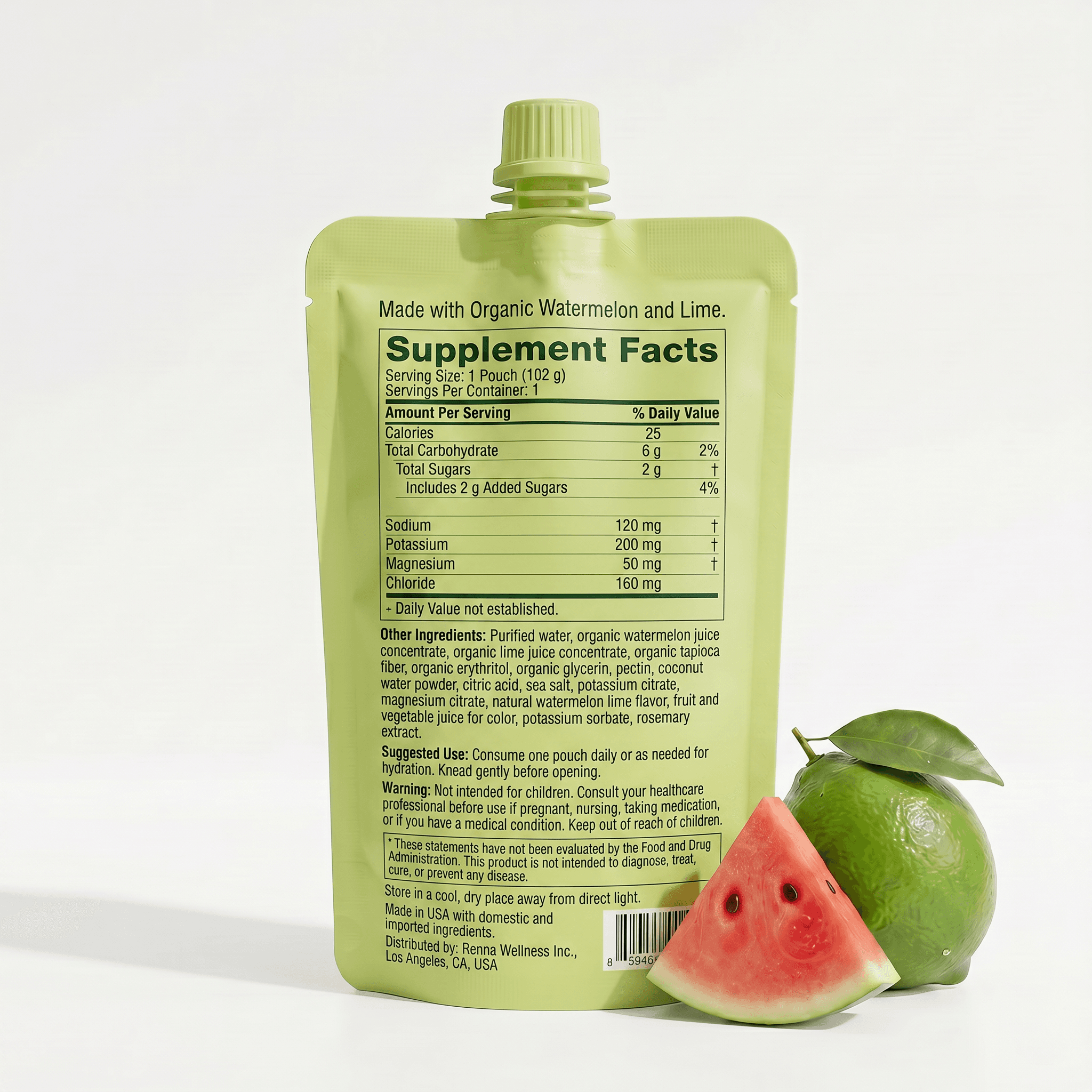 HYDRATE supplement facts